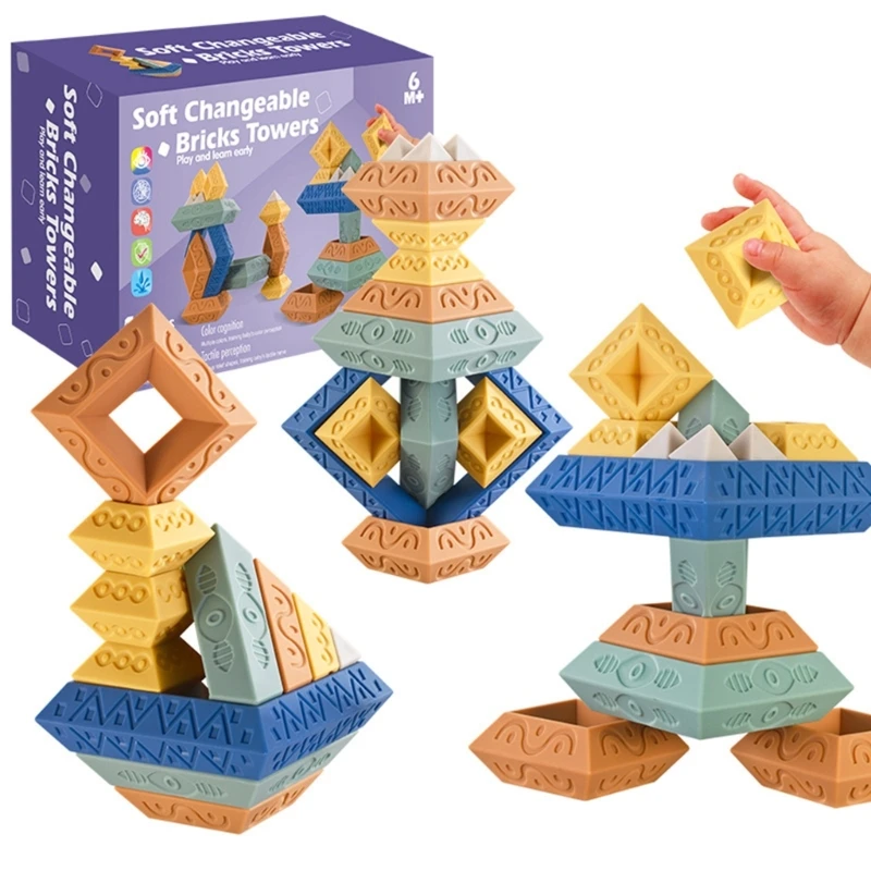 

HUYU Educational Toy Stacking Game Pyramid Toy for Toddler Children Boys Girls
