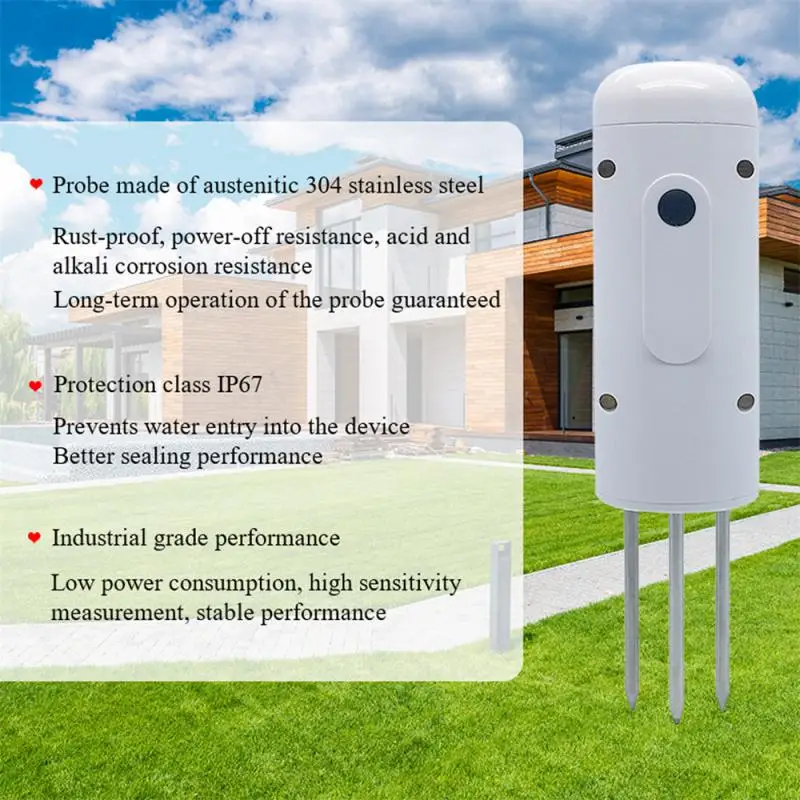 

Soil Detection Convenient Highly Efficient Easy Installation Accurate Monitoring Water-saving Plant Care Monitor Wireless Zigbee