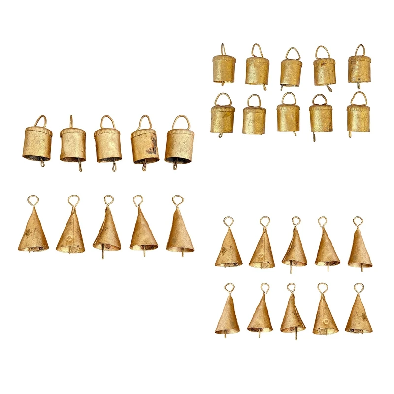 10 шт. винтажные подвесные колокольчики рождественские украшения для домашнего