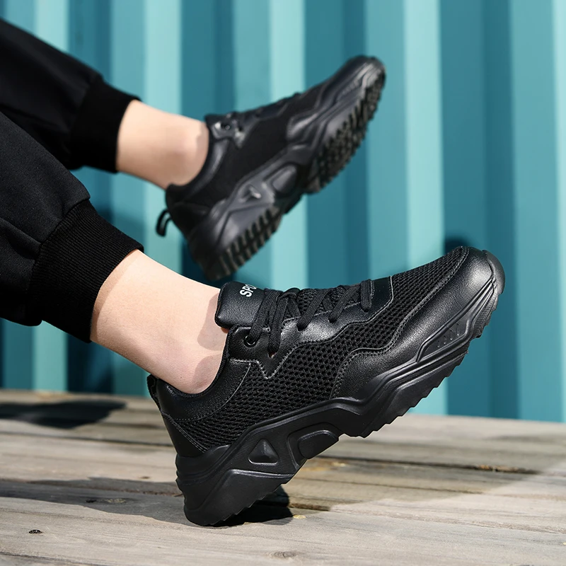 Man Sneakers Youth Tennis Shoes Casual Flat Mesh Summer Outdoor Mesh Walking Shoes Size 38-46