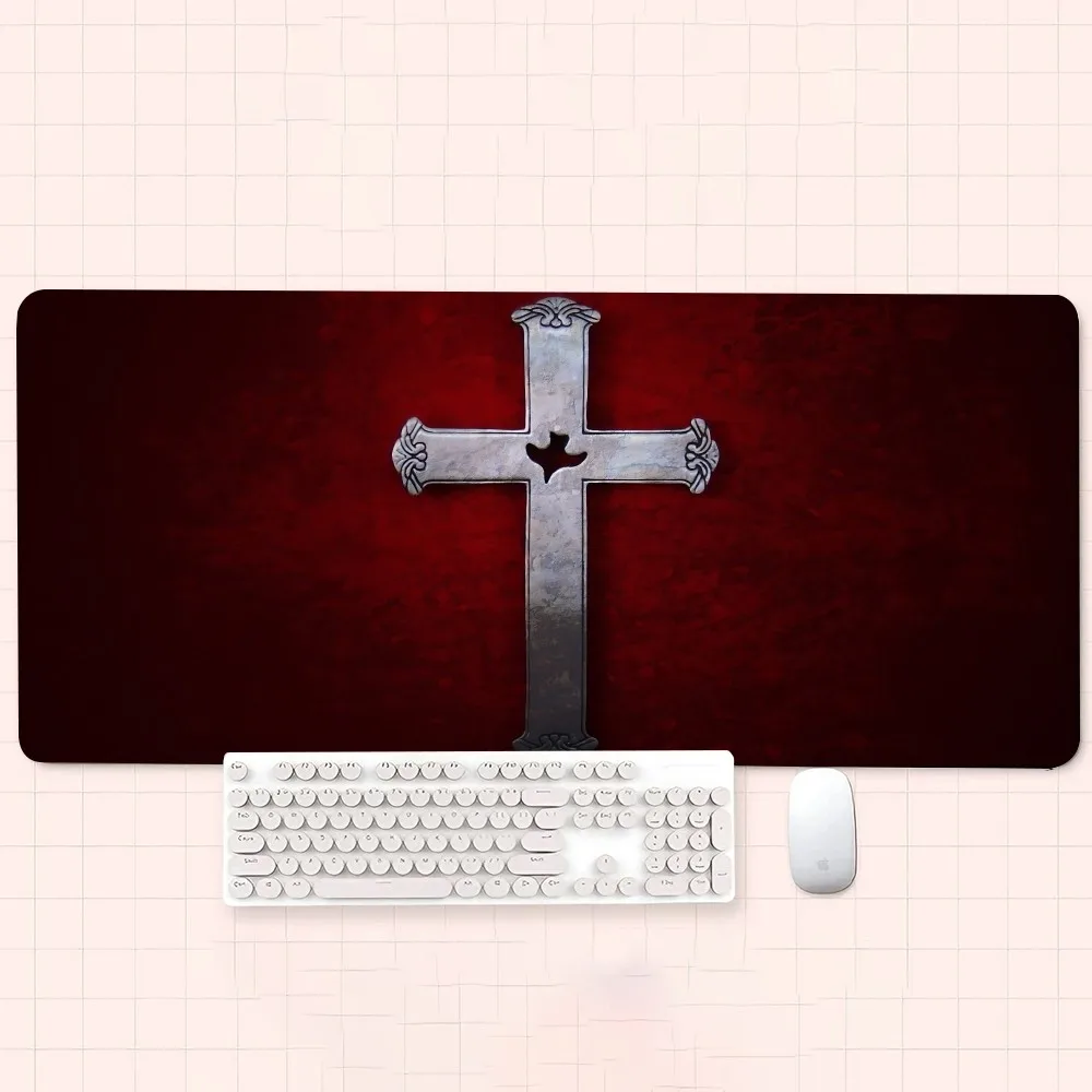 Кристианский крест крутой коврик для мыши новые поступления большой игровой L XL