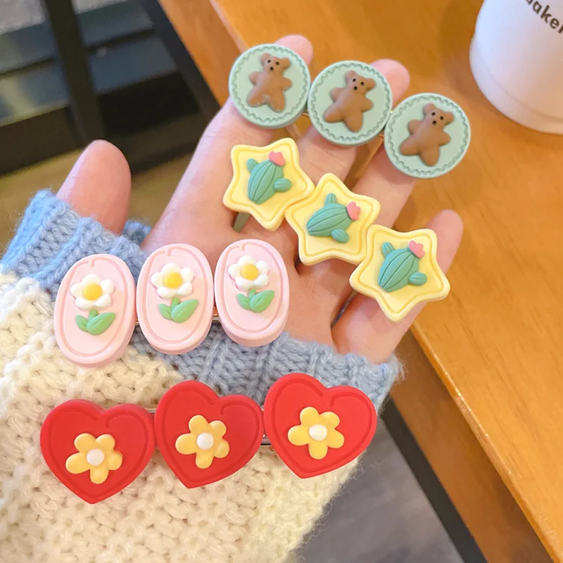 

Cartoon Resin Flower&Fruit Theme Hairpins for Children Girls Hairgrip Fashion Barrettes Baby Hair Clips Accessories