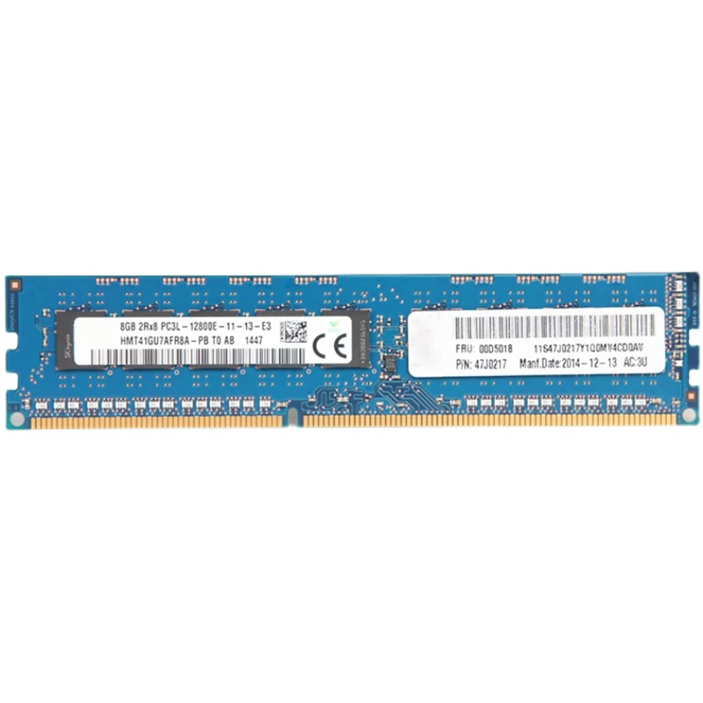 

1 PCS For IBM X3200 M3 X3250 M4 Memory 8G 8GB 2RX8 DDR3L PC3L-12800E 1600 ECC RAM High Quality Fast Ship