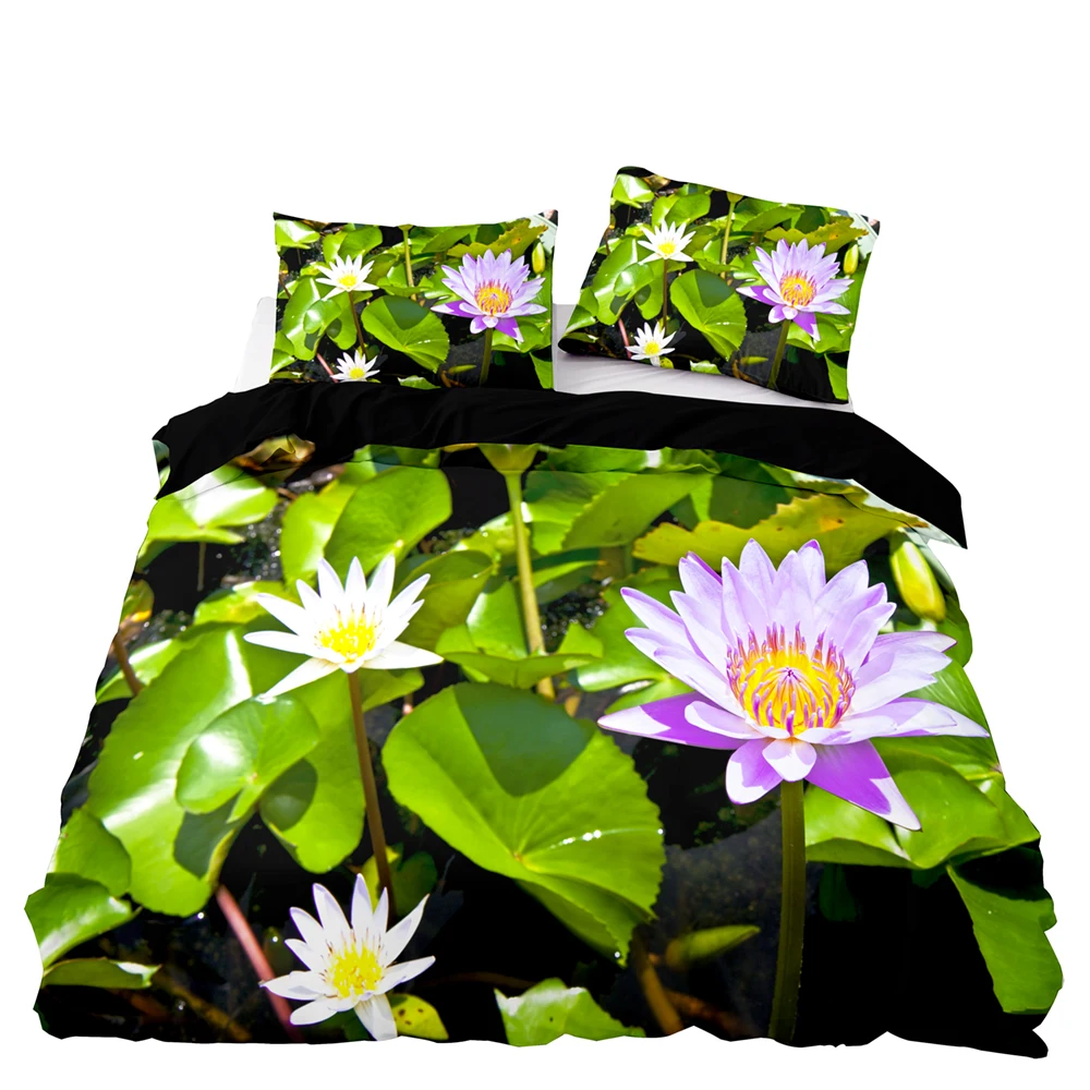 Винтажный комплект постельного белья качественный черный с пододеяльником и