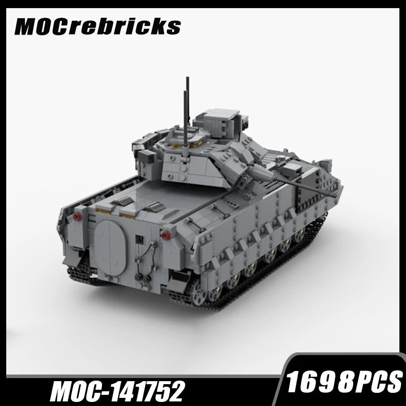 Конструктор Военный автомобиль серии M2A2 Tank Car MOC модель сборной игрушки сделай