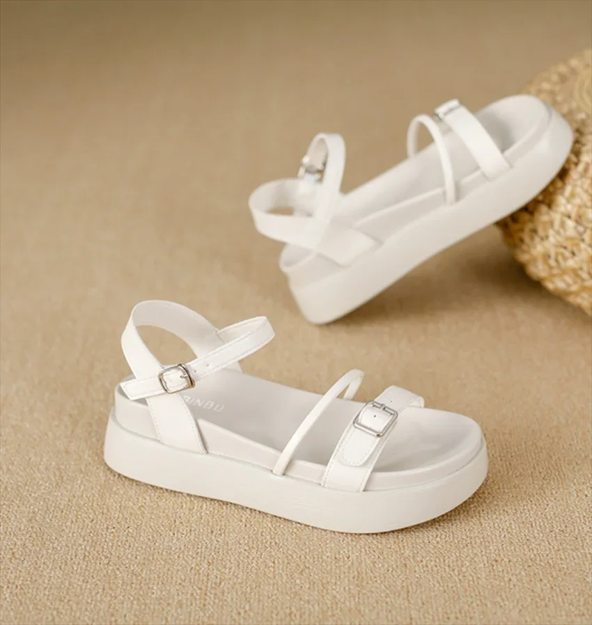 Новинка 2024 женская модная Высококачественная Белая обувь летняя и