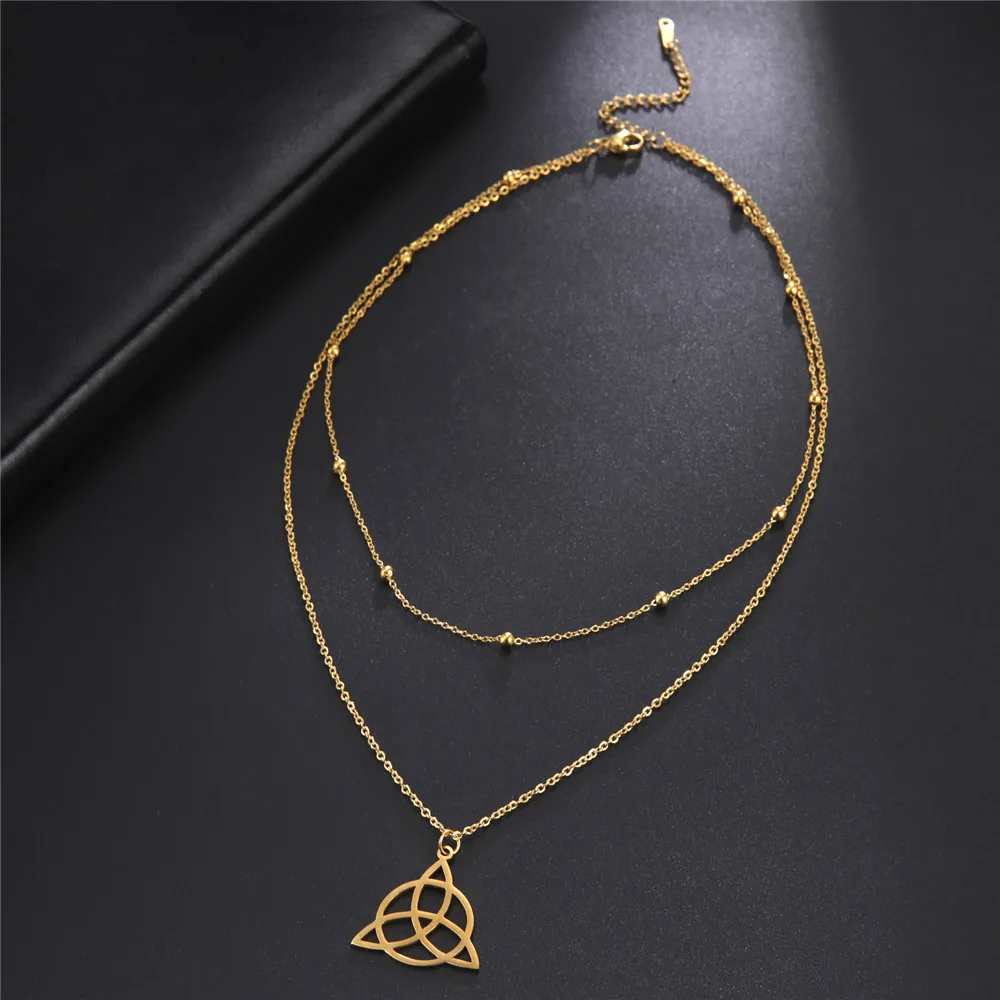 Skyrim Viking Irish Celtics узел кулон ожерелье для женщин амулет Triquetra цепи ожерелья s