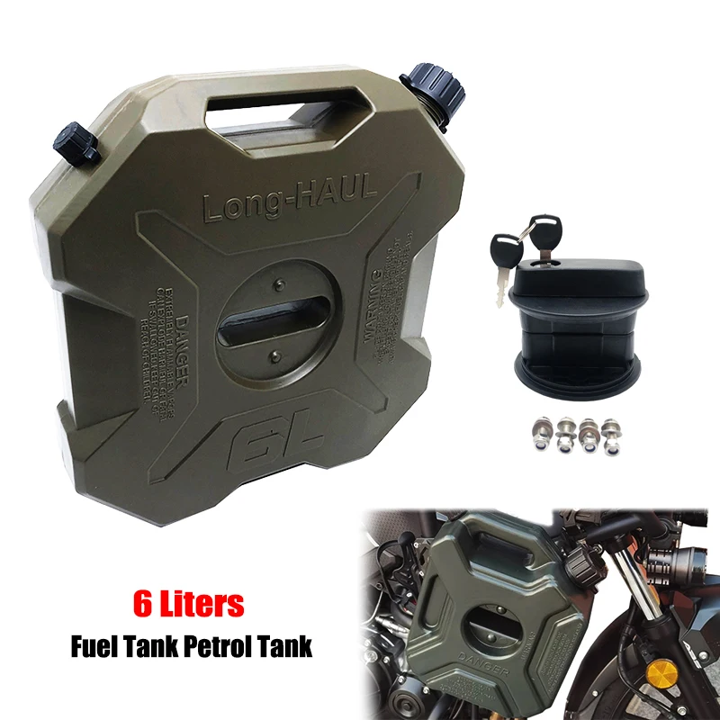 6L Liter Green ATV UTV Motorcycle Spare Jerry Can Gas Fuel Tank Plastic Petrol Car Container Gasoline Petrol Canister For BMW