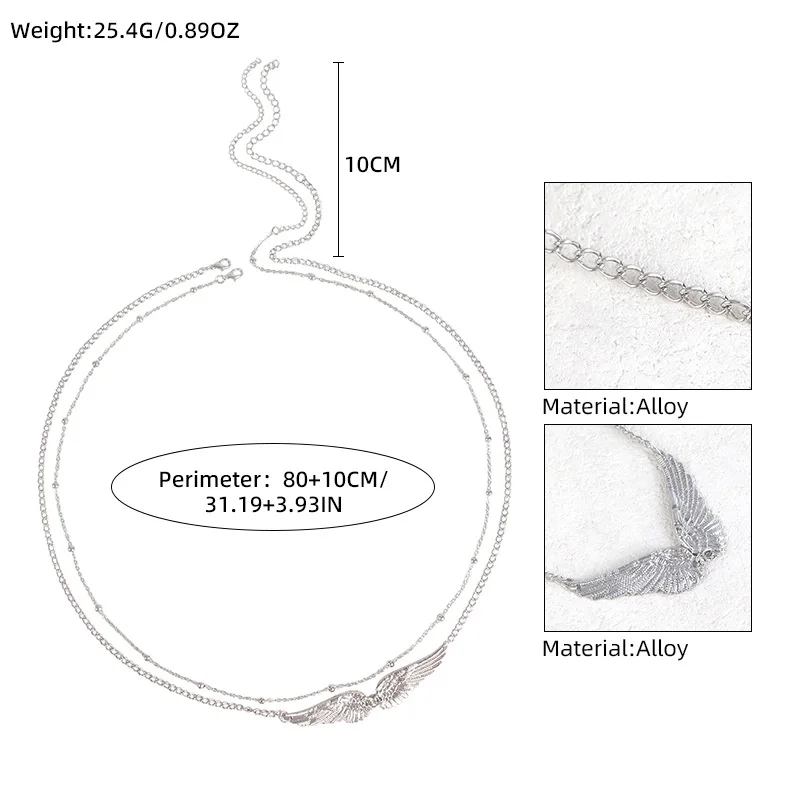 Сексуальная модная цепочка на талию для женщин, новая двойная цепочка с крыльями ангела, украшение для тела, бикини, летний пляжный аксессуар, ювелирное изделие, подарок (art.: 3920d8911802e) - 3920d8911802e