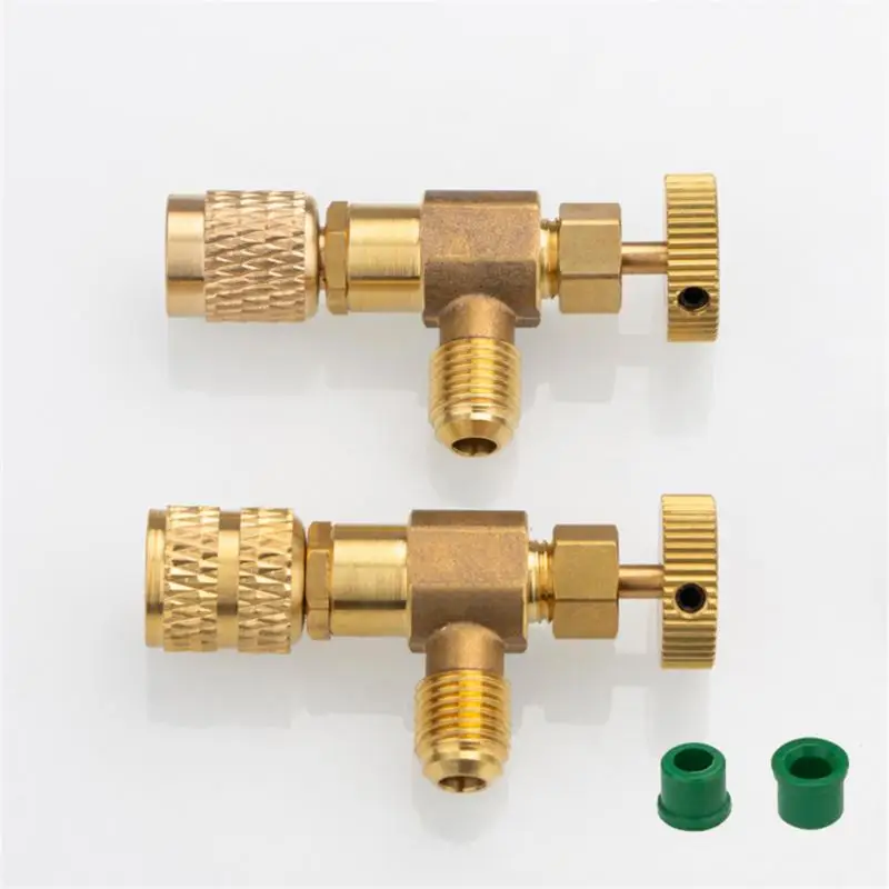 

Air Conditioning Refrigerant Safety Valve R410A R22 1/4" Refrigeration Charging Safety Liquid Adapter Hand Tool Parts
