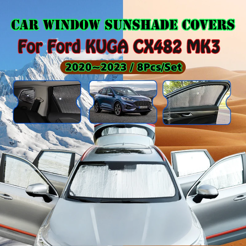 

Car Full Coverage Sunshade For Ford KUGA MK3 CX482 2020 2021 2022 2023 Anti-UV Sunscreen Window Sunshade Cover Auto Accessories