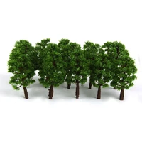 20pcs 8cm mini model trees micro landscape decor train layout accessories diy plastic artificial miniature toys