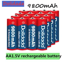brand aa rechargeable battery 9800mah 1 5v new alkaline rechargeable batery for led light toy mp3 free shipping
