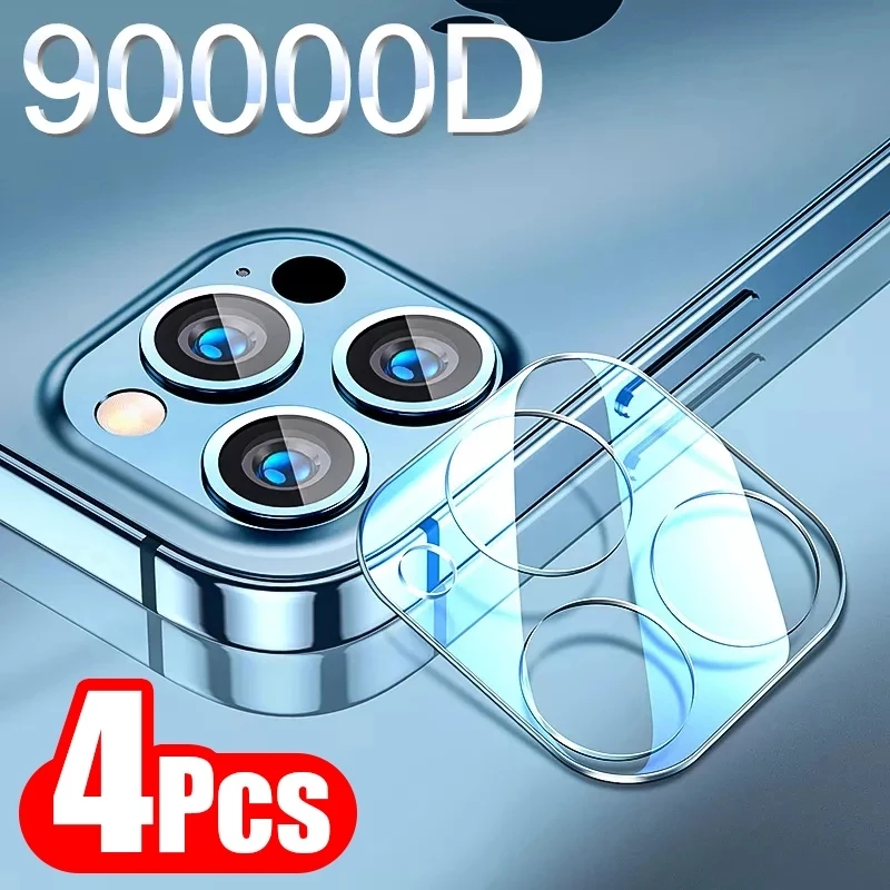 4PCS Full Cover Luxury Back Camera Lens for IPhone 13 12 11 Pro Ma XR XS MAX Mini  Screen Protector Original Lens Tempered Glass