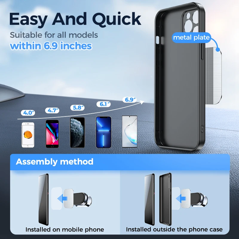 Joyroom 2Pcs Mini Magnetic Car Phone Holder Upgrade 8X Magnets Metal Magnetic 360° Rotation Phone Mount For iPhone Xiaomi Huawei