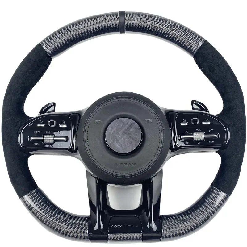 

customized Carbon Fiber Steering Wheel For Benz Mercedes AMG A B C E GLS GLA S C63 W205 W204 W213 PRM Sport Steering Wheel