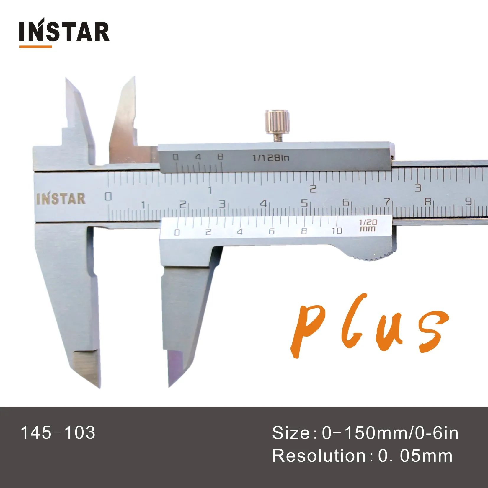 INSTAR Vernier Тип штангенциркуля, нержавеющая сталь, 150 мм/6 дюймов x 0,05 мм, 1/128 дюйма, стандарт DIN, 200 мм/8 дюймов, промышленное качество, 300 мм/12 дюймов