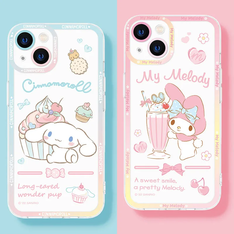 

Cartoon Cinnamoroll Melody Case for OnePlus 8 8T 9 9T 10 Pro 9R 9RT Nord One Plus 1+9R 1+8T 1+10Pro Soft Silicone Clear Cover