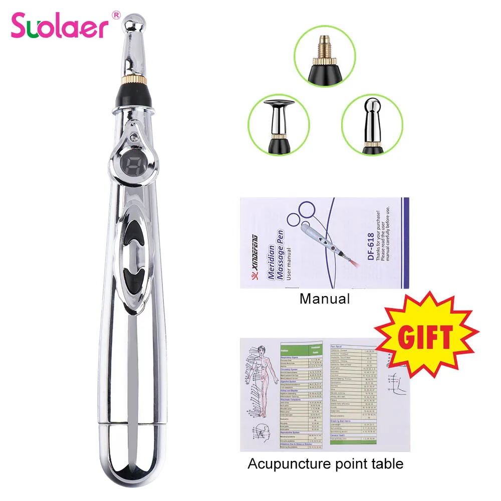 

Electric Acupuncture Meridian Laser Energy Massage Pen Body Point Massagr Neck Back Foot Hand Leg Relaxing Pain Relief Tools