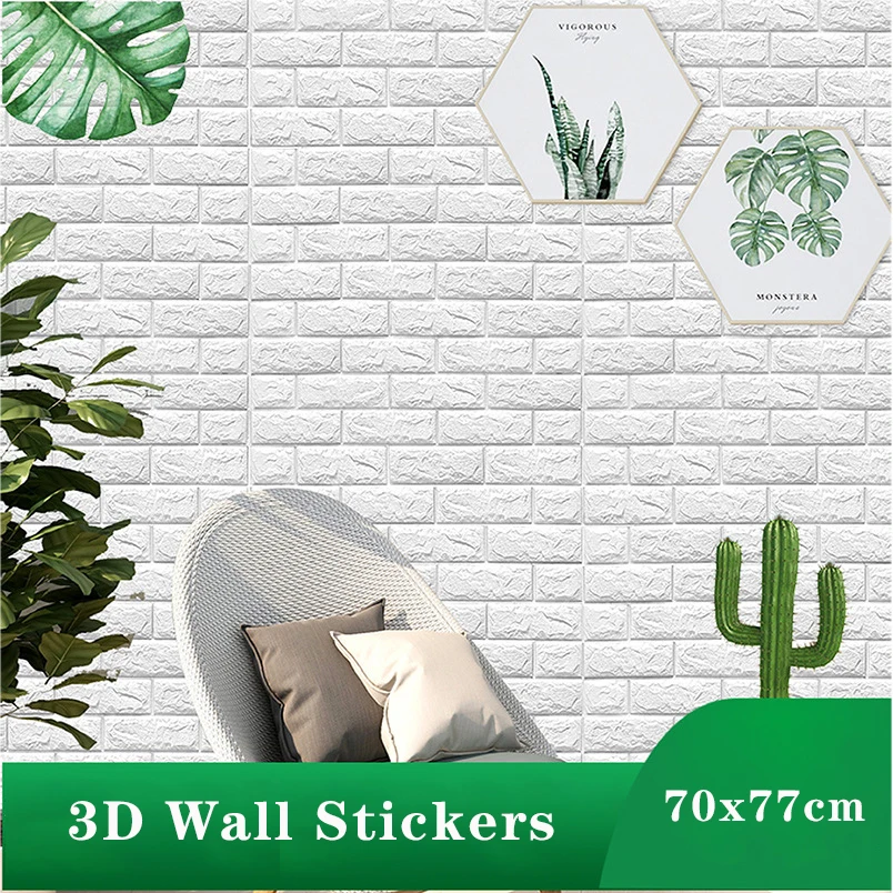 

3D Wall Panels Peel and Stick, 3D Wallpaper Stick & Peel Self Adhesive Waterproof Foam Faux Brick Paneling for Bedroom, Bathroom