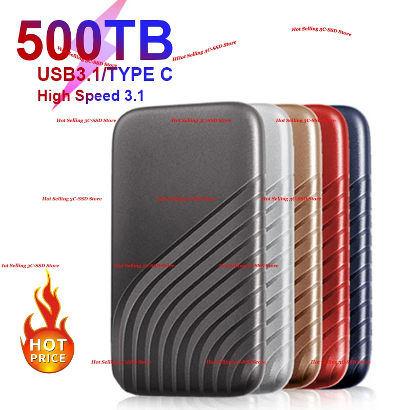 

Portable Original 500GB 128TB SSD High-speed External Solid State Hard Drive USB3.0 Interface HDD Mobile Hard Drive for Laptops