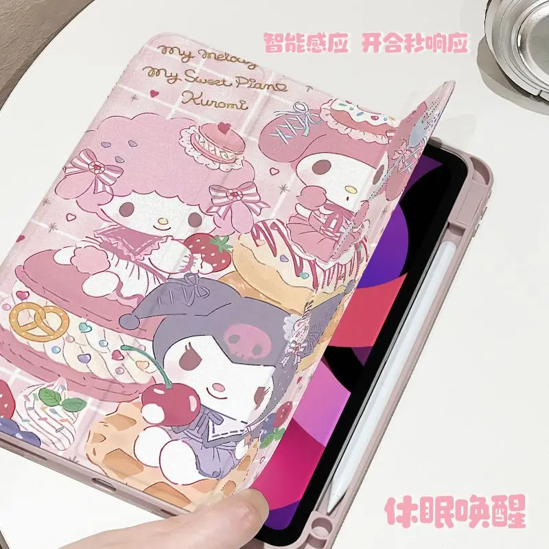 Sanrio Kuromi My Melody Защитный чехол для iPad Тройной вращающийся Акриловое поколение kurumi 10