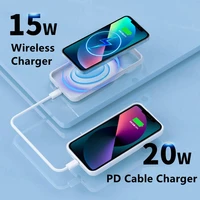 20w pd fast charge 8000mah battery charger case for iphone 13 pro max 15w wireless power case for iphone 13 pro max 13mini capa