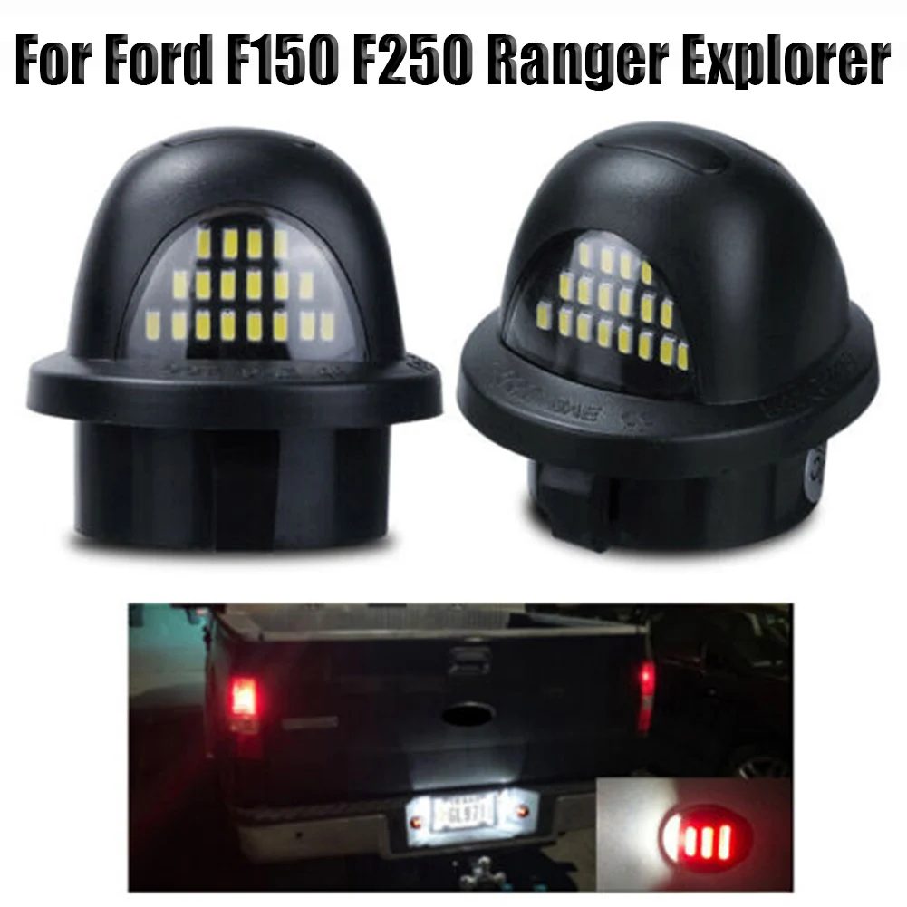 

2 шт. Автомобильный светодиодный задний номерной знак для Ford F150 F250 F350 F450 F550 Ranger Explorer 68150 15049281 68168 высокое качество