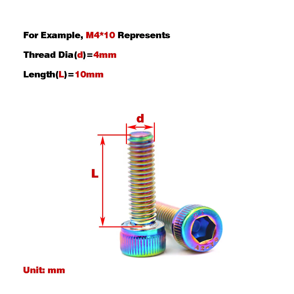 

Саморезы Из нержавеющей стали 304 с вакуумным покрытием и цилиндрической головкой семи цветов, разноцветные болты для модификации мотоцикла