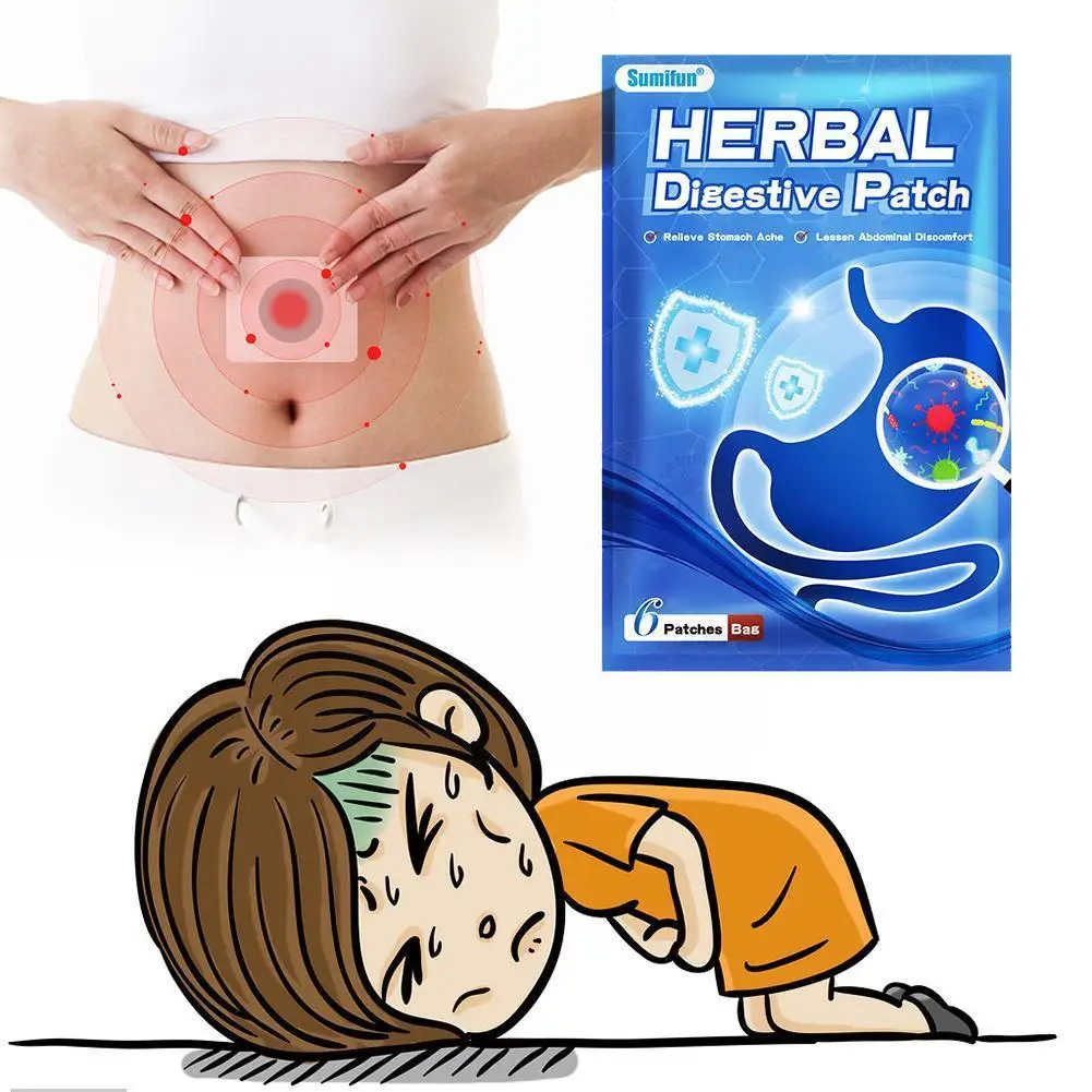 

6 Patches/Bag Spleen Stomach Weak Health Patch Digestion Patch Pain Plaster Herbal For Acid Reflux Gastritis Plaster Of Dia Z2I2