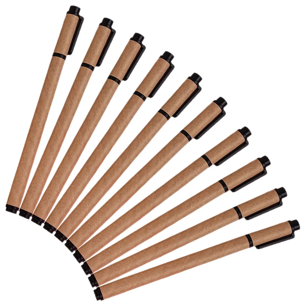 

10 Pcs Lovely Shaped Writing Pens For Gift Gel Ink Portable Tool Kraft Paper Plastic Lovely Multipurpose Signature