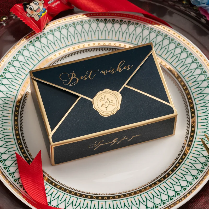 

5pcs creative Envelope Gift Box Wedding Gifts for Guests Chocolate Candy Box Paperboard Packaging Bags Birthday Party Supplies