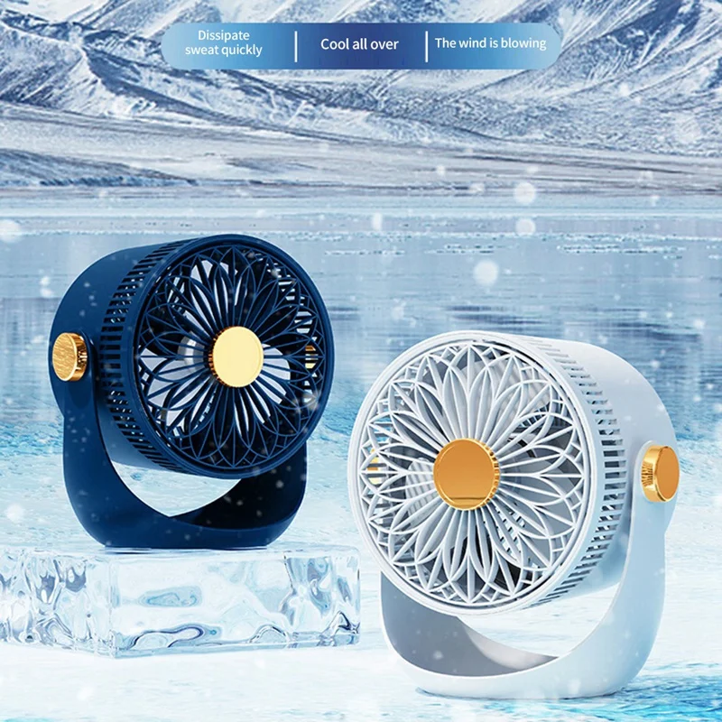 

2400Mah Table Wall Air Circulation Electric Fan USB Rechargeable Wall Mountable Cooling Ventilator Fan