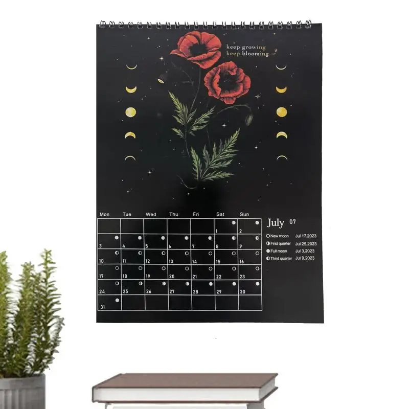 

2023 Dark Forest Lunar Calendar Wall Illustration Pendant Calendar Beautiful Durable Wall Hanging Calendars Creative Room Decor