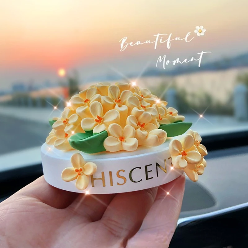 

Romantic Osmanthus Car Interior Accessories Decoration Car Aromatherapy Car Center Console Supplies Car Perfume Diffuser Stone