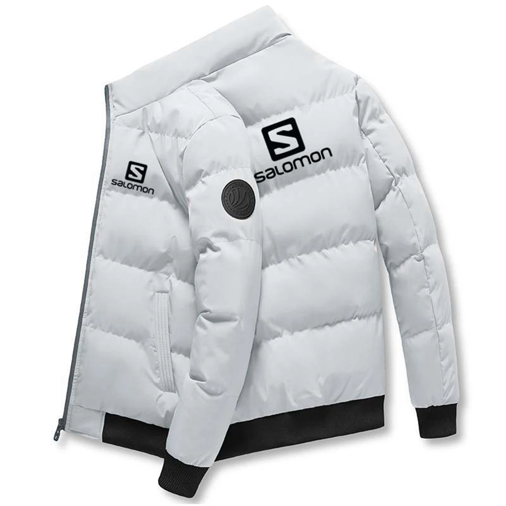 

Solomon 2023 Winter Men's Zipper Coat Fashion Warm Printing Men's Jacket Street Casual Men's Windproof and Cold Resistant Jacket