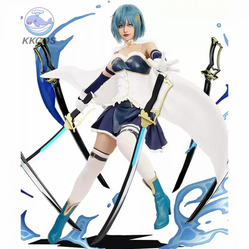 Фото Puella Magi Madoka Magica Sayaka Miki Косплей Костюм Экипировка Хэллоуин Карнавал Рождество Ролевая игра KK cos №5
