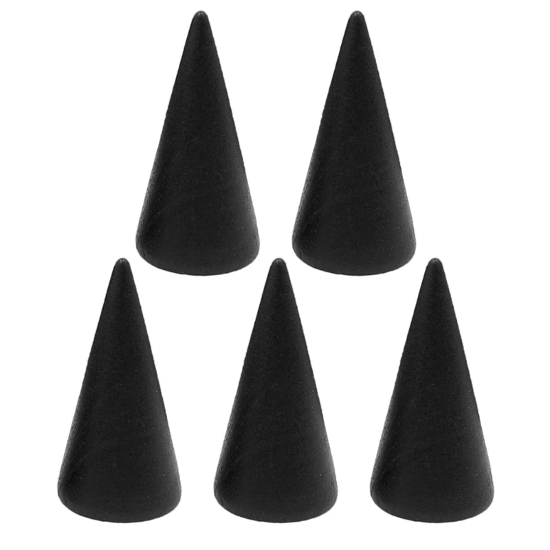 

E15E 5Pcs Cone Shape Rings Holder Display Stand Finger Trinket Stand