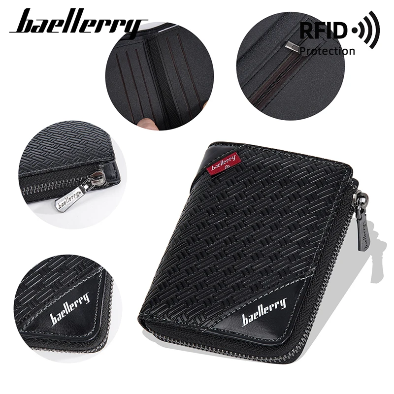 Baellerry новые короткие мужские кошельки RFID большая емкость карман для монет на