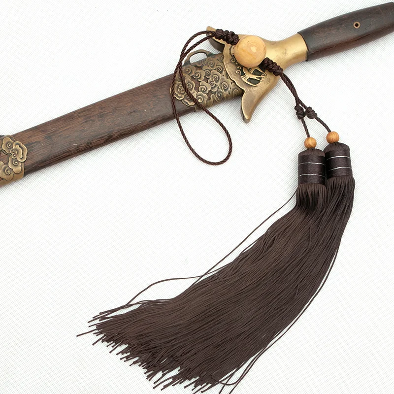 

Ice Silk Yellow Sword Tassel Martial Arts Taiji Sword Tassel Taichi Wushu Ear Hanging Ribbon Chinese Knot Short Middle Long
