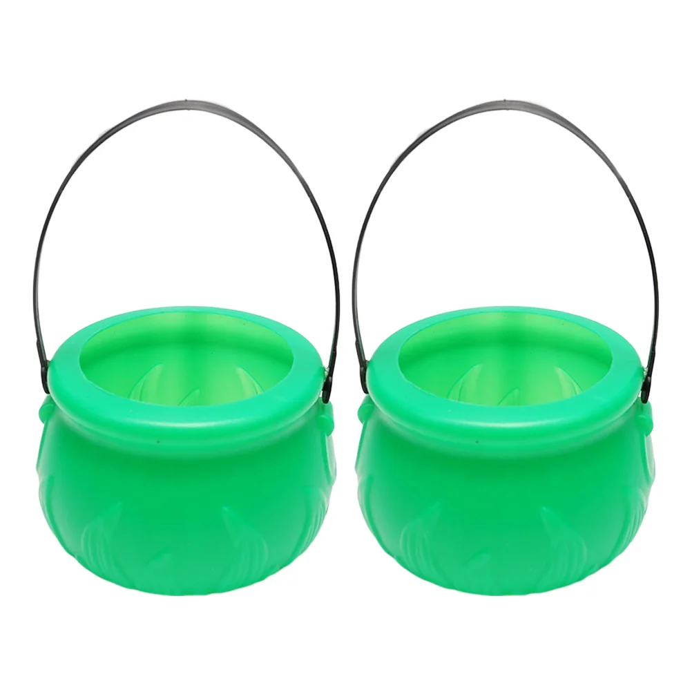 

Candy Cauldron Bucket Day St Green Patricks Decor Minipatrick Holder Handle Party Kettleshandheld Novelty Container Supplies