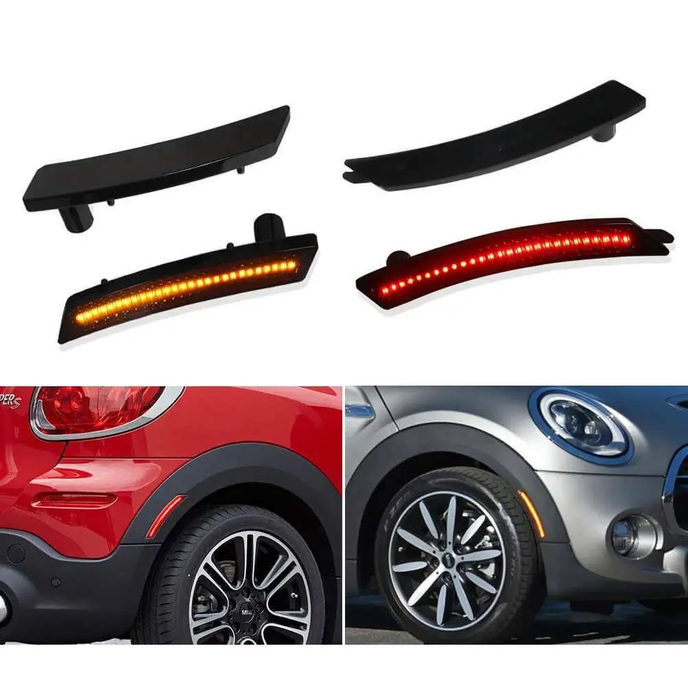 

4pcs Car LED Turn Signal Blinker LED Side Marker Indicator Light Wheel Eyebrow Bumper Brake Lamp for BMW Mini Cooper R55/56/57