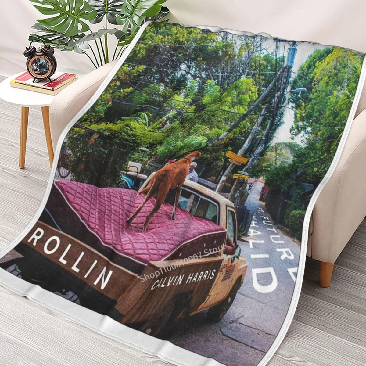 

Calvin Harris - Rollin Throw Blanket 3D printed sofa bedroom decorative blanket children adult Christmas gift