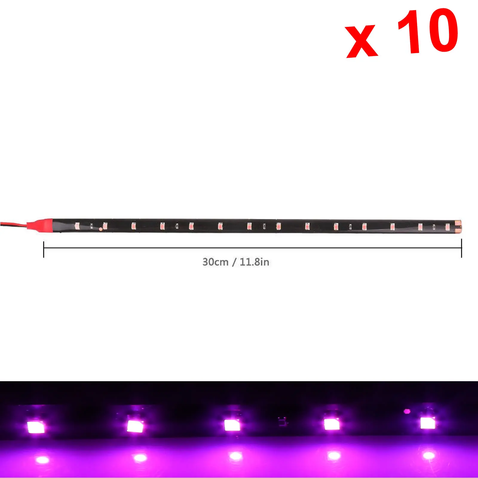 Гибкая Водонепроницаемая светодиодная лента 10 шт. 30 см 1 фут 12 дюймов