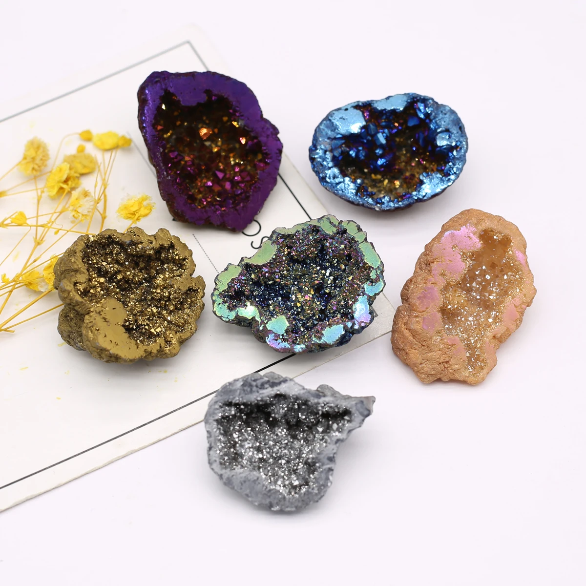 

30-35mm Irregular Ornament Natural Agate Buds Cornucopia Energy Gem Mineral Specimen DIY Jewelry Home Decor Charm Gift Party 1PC