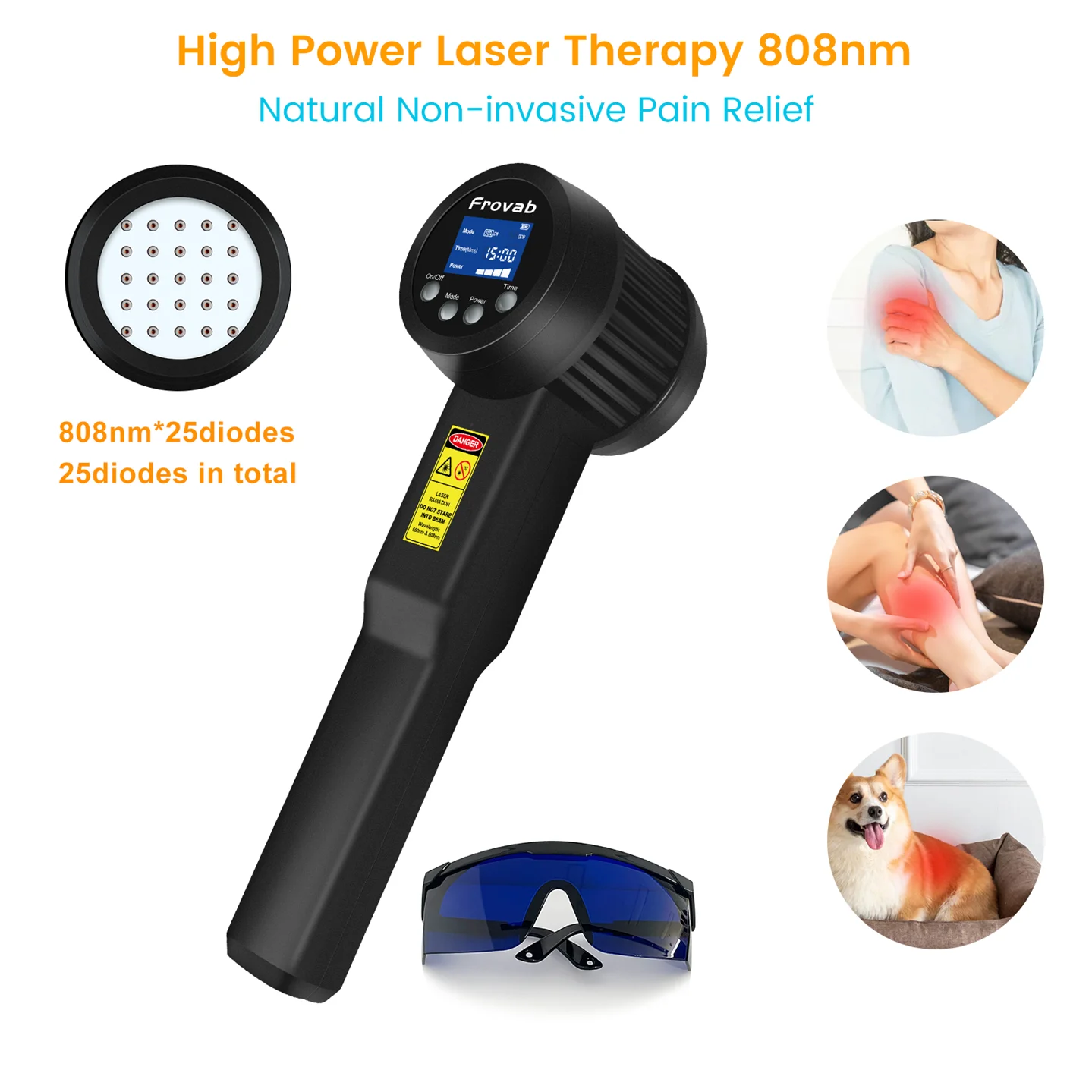 Устройство для лазерной терапии Frovab 8 Вт 808 нм * 25
