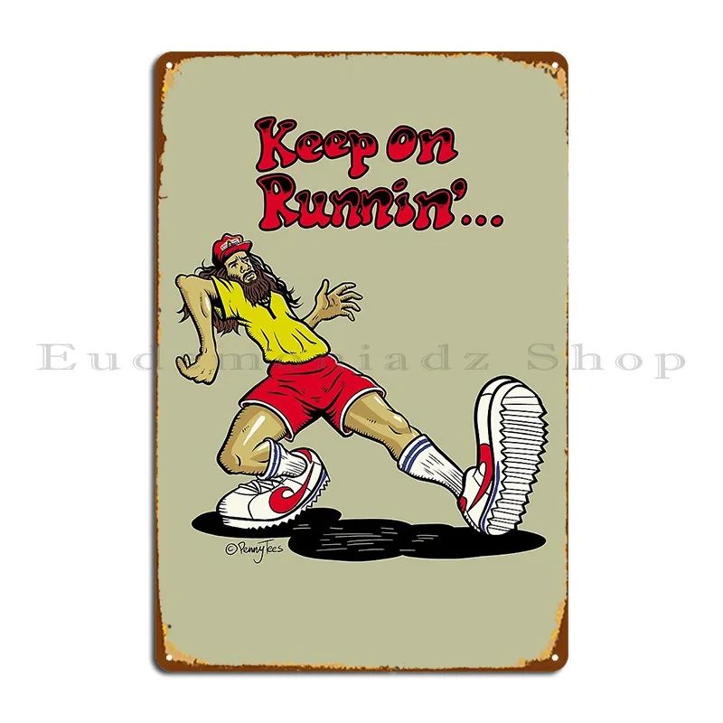 Forrest Gump Keep On Runnin Metal знаки для гаража настроить стены Custom Вечерние дизайнерский