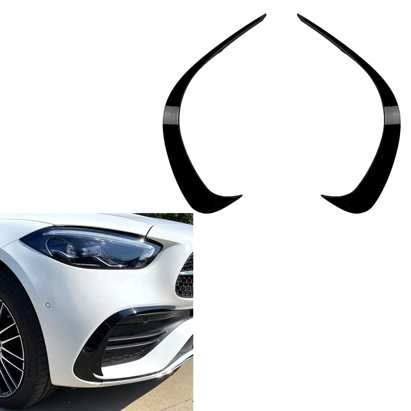 

Car Front Bumper Splitter Spoiler Side Decorative Covers Trim for Benz C-Class W206 2021 2022 C200 C260 AMG