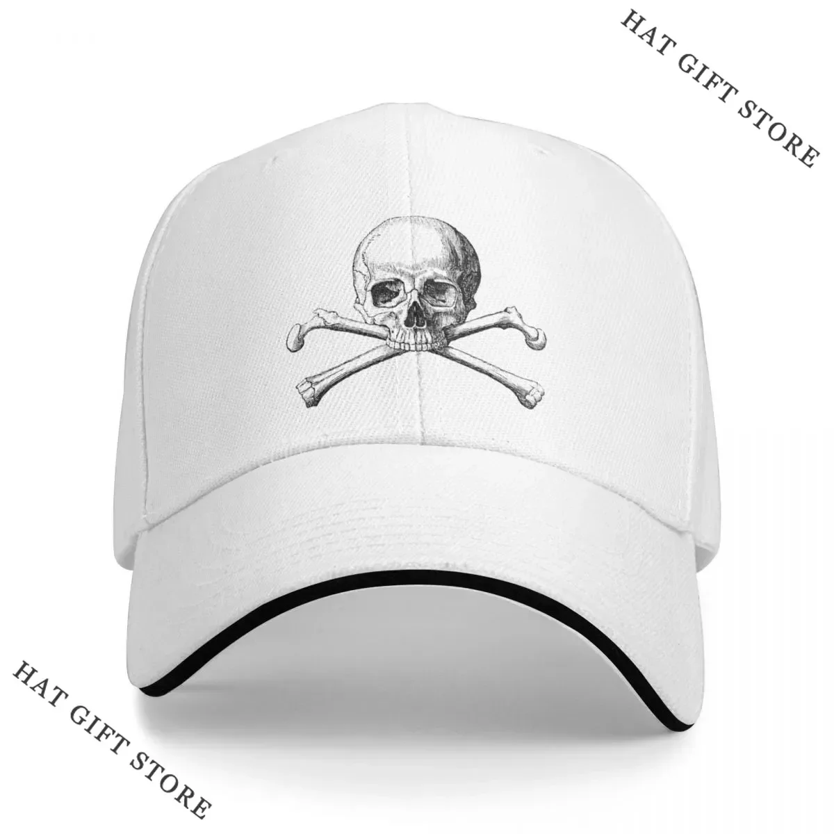 

Best Skull and Crossbones Cap Baseball Cap Hiking hat gentleman hat hat man luxury Women's golf wear Men's