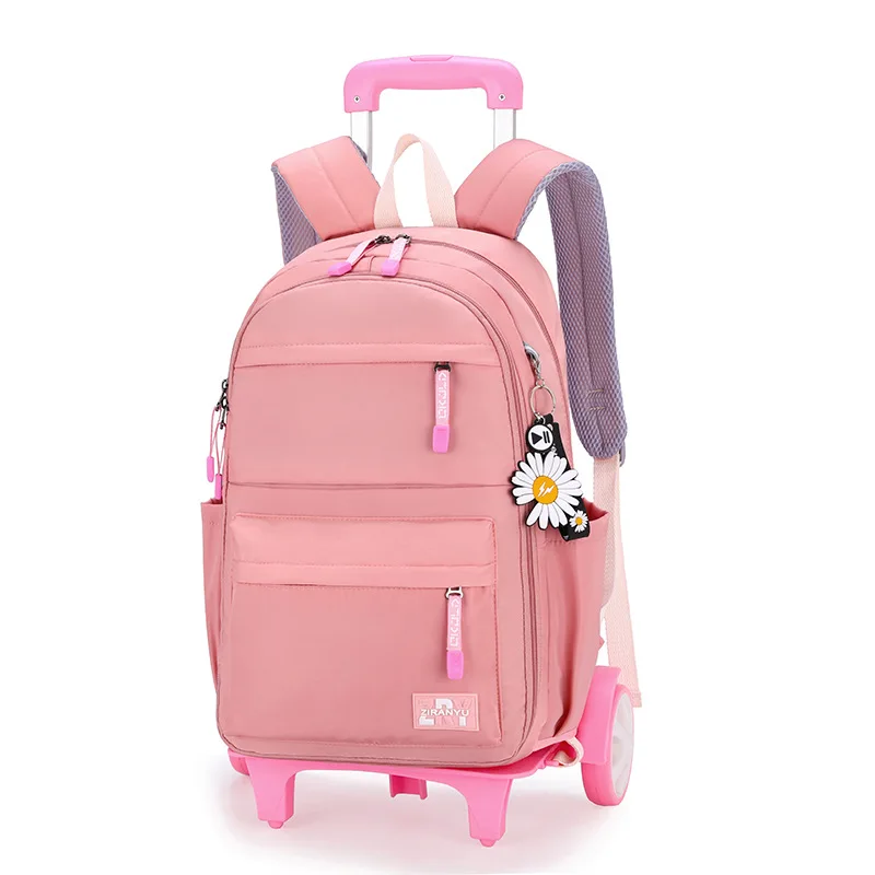2022 Детские рюкзаки на колесах, съемные детские школьные сумки с колесами, лестницами, детские школьные сумки-тележки для девочек, чемодан, с...